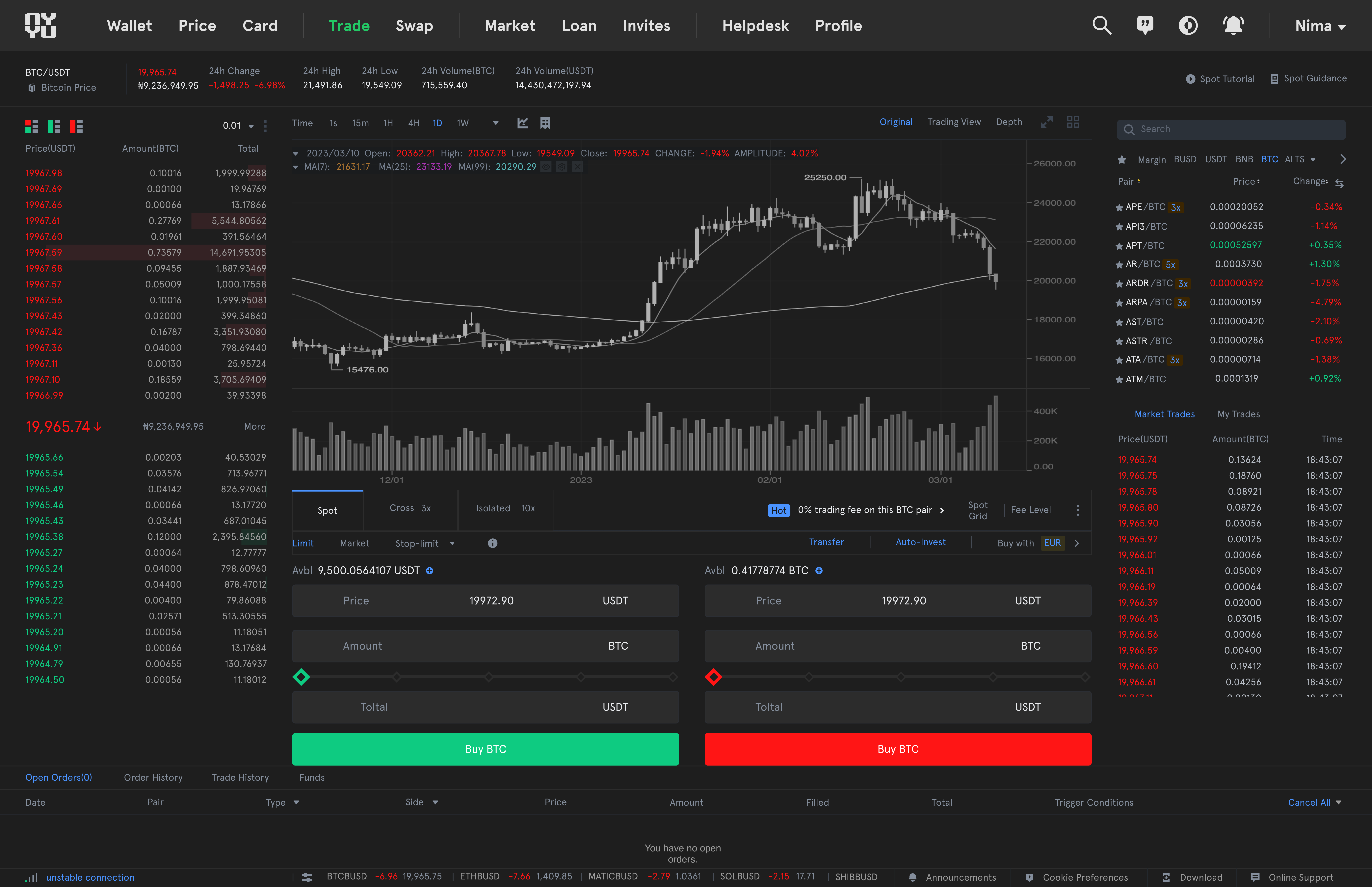 NYYU Trade Interface Overview